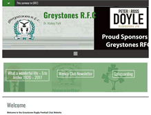 Tablet Screenshot of greystonesrfc.ie